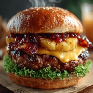 Hamburguesa hawaiana (Plátano - pan)